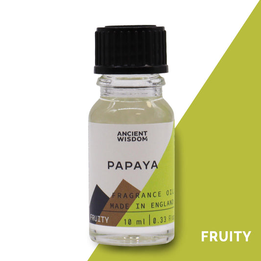 Fragrance Oil – Papaya (10ml) by Ancient Wisdom – sweet tropical fruit scent

