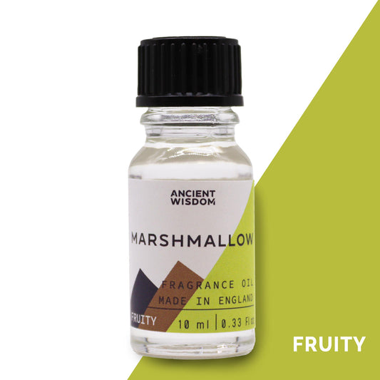 Fragrance Oil – Marshmallow (10ml) by Ancient Wisdom – sweet vanilla marshmallow scent

