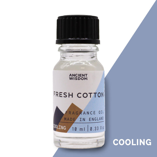 Fragrance Oil – Fresh Cotton (10ml) by Ancient Wisdom – clean fresh linen scent

