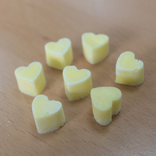 Ylang Ylang & Orange Aromatherapy Wax Melts in reusable glass jar – soy wax, approx. 14–18 hearts


