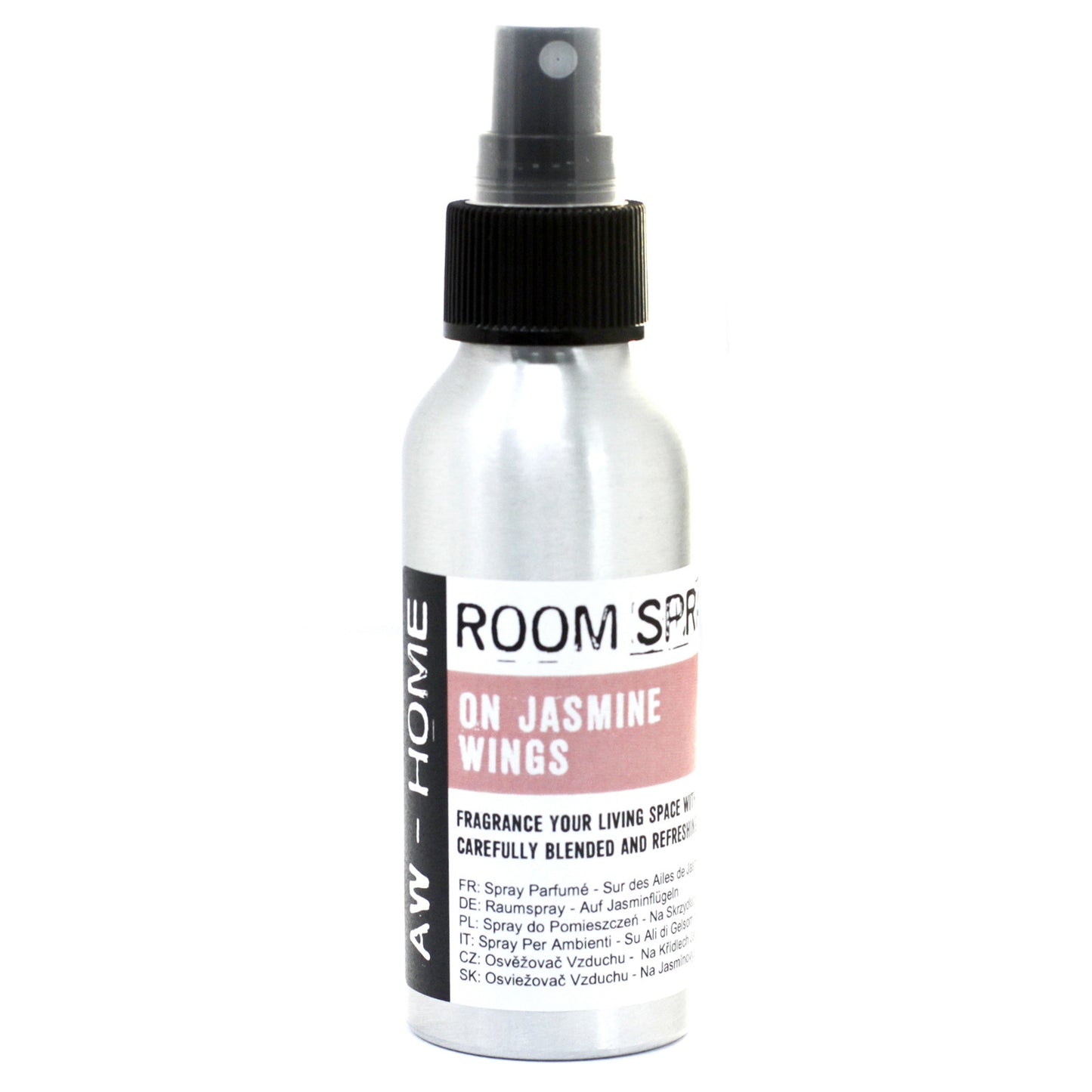 100ml Traditional Home Room Spray – On Jasmine Wings fragrance in aluminium bottle

