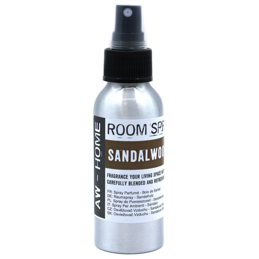 100ml Traditional Home Room Spray – Sandalwood scent in aluminium bottle

