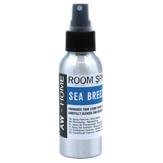 100ml Traditional Home Room Spray – Sea Breeze scent in aluminium bottle

