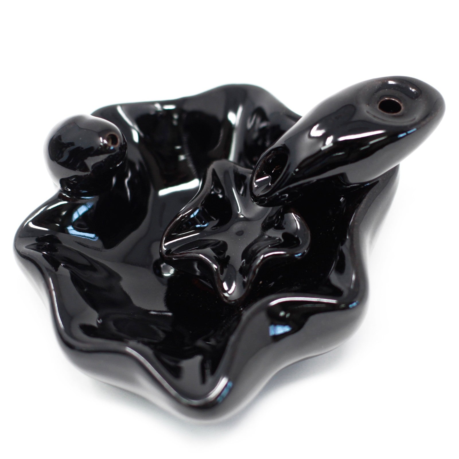 Tiered backflow incense burner with wide smoke pools cascading downward. Ideal for calming, large interior spaces.

