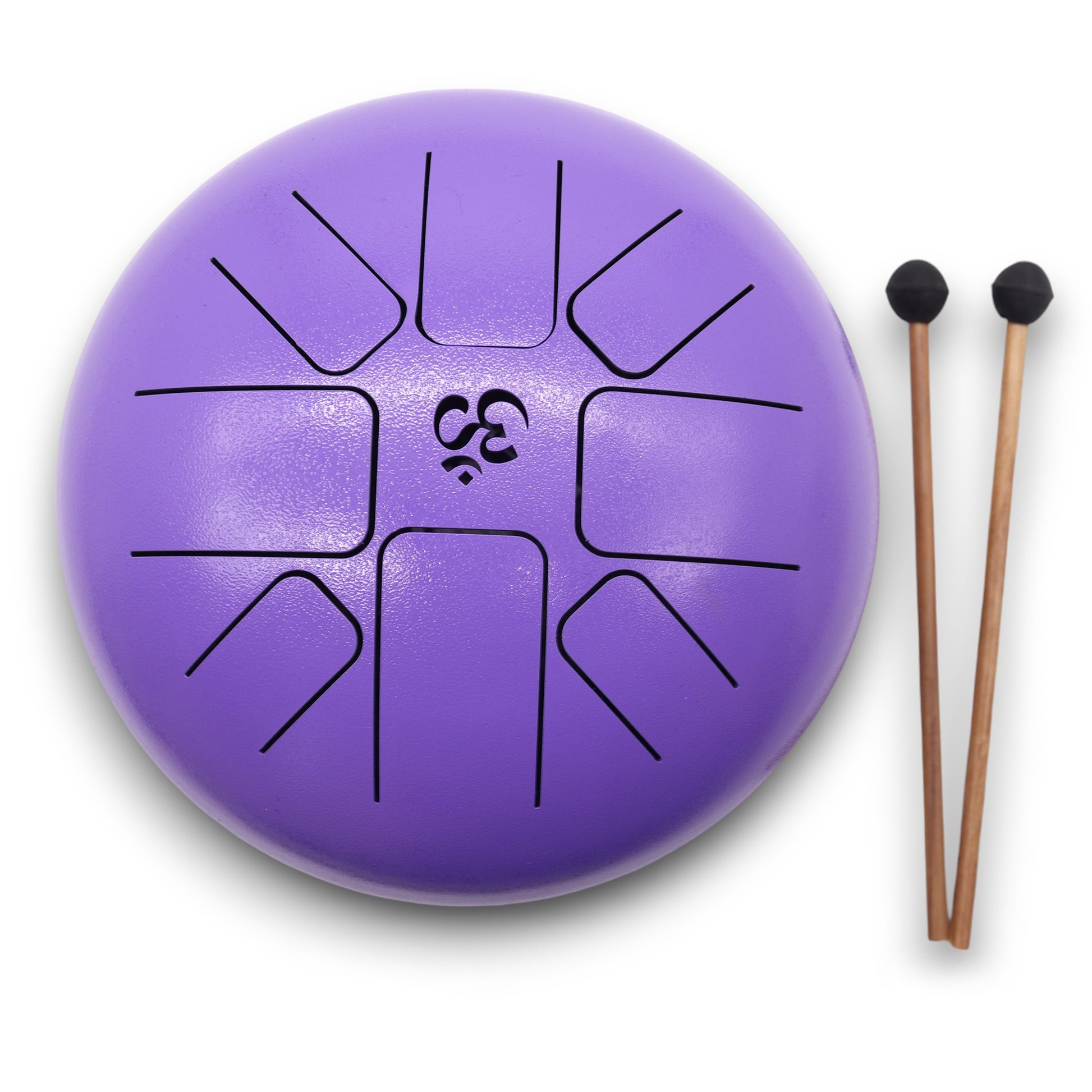 Steel Tongue Drum – Medium Om Violet with mallets (22x16cm)

