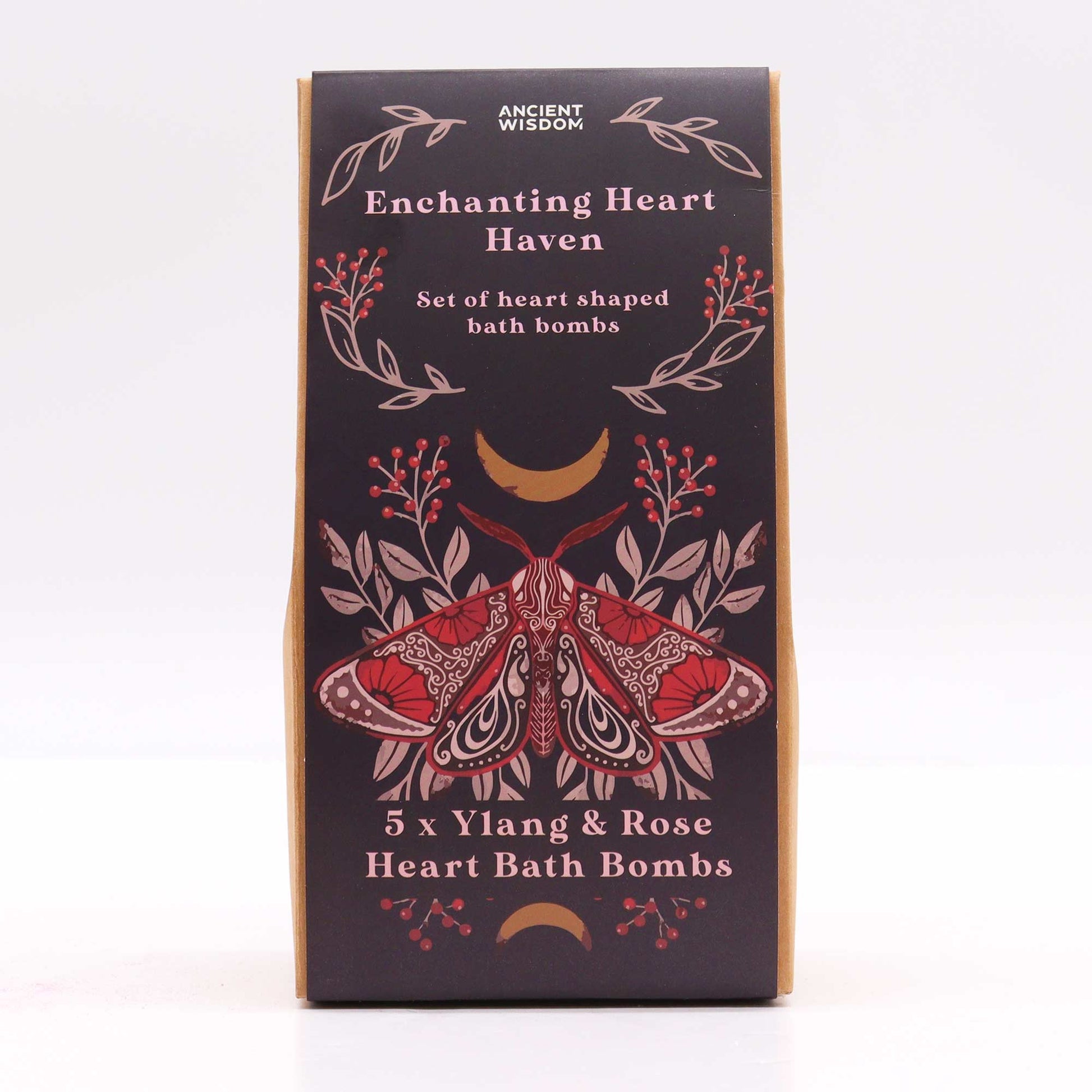 Mini Heart Bath Bombs – Enchanting Heart Haven gift set with ylang-ylang and rose scent in heart shapes.

