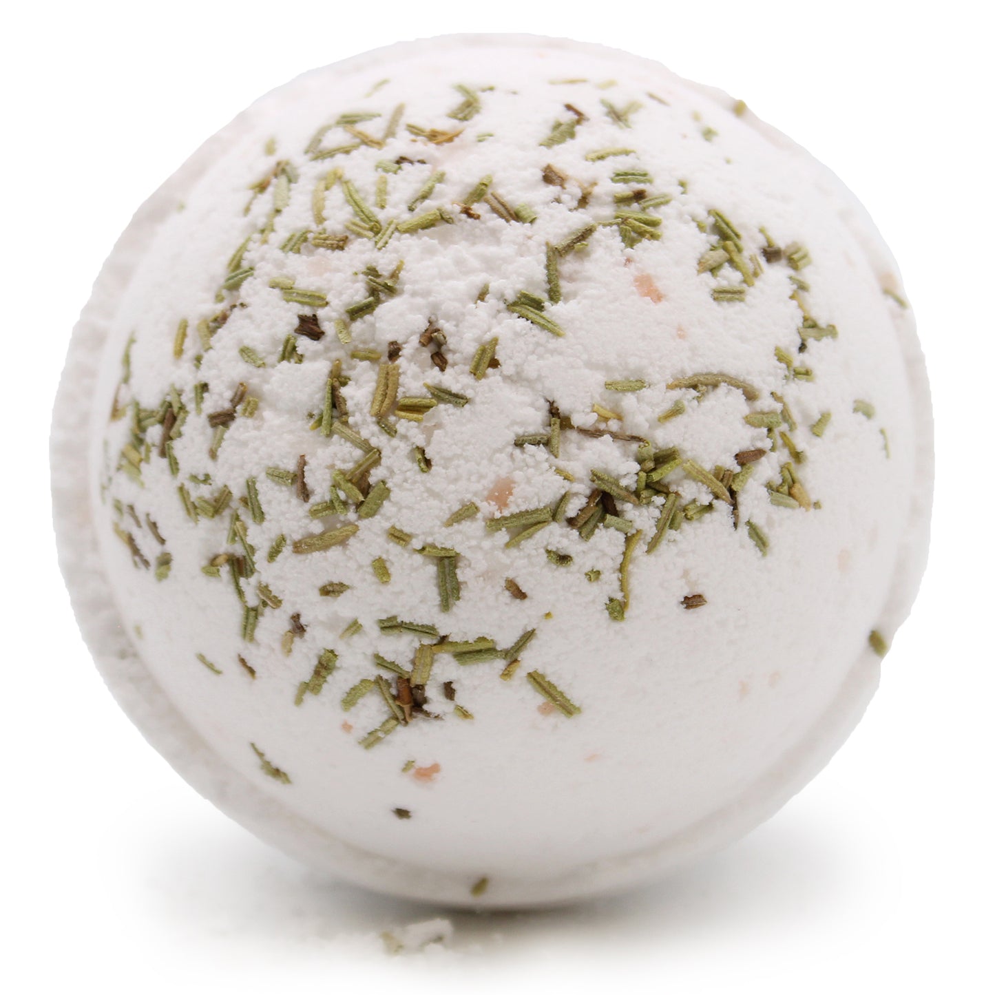 Himalayan Salt bath bomb with rosemary, clary sage, and olive oil for a revitalising, herbal soak.


