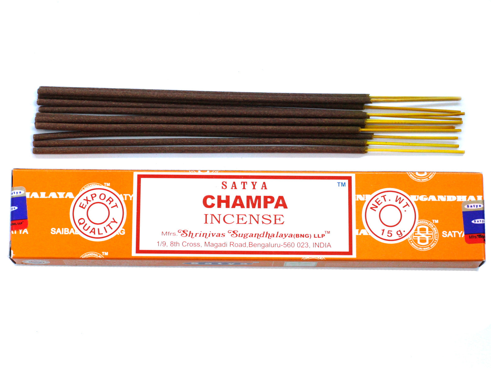 Satya Champa incense 15g – nag champa masala sticks hand-rolled in India for meditation and purification

