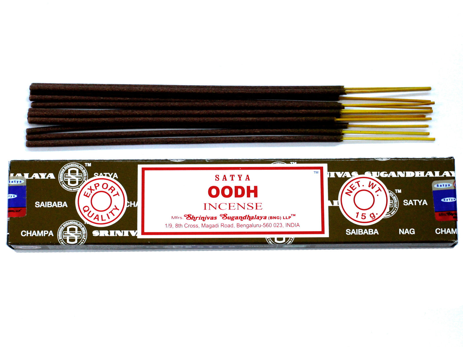 Satya Oodh incense 15g – rich agarwood masala sticks hand-rolled in India for spiritual grounding

