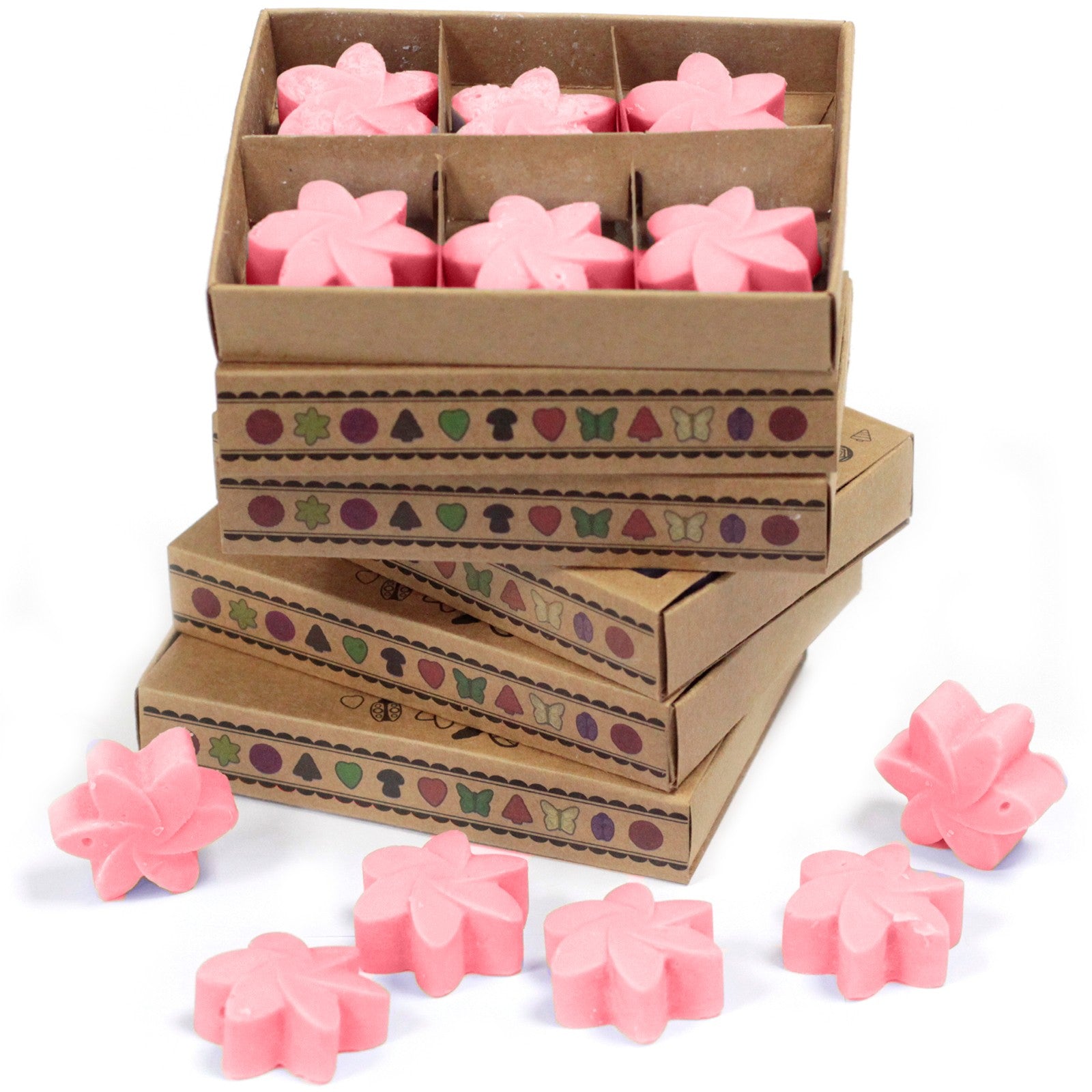 Box of 6 Classic Rose soy wax melts – large luxury romantic floral fragrance

