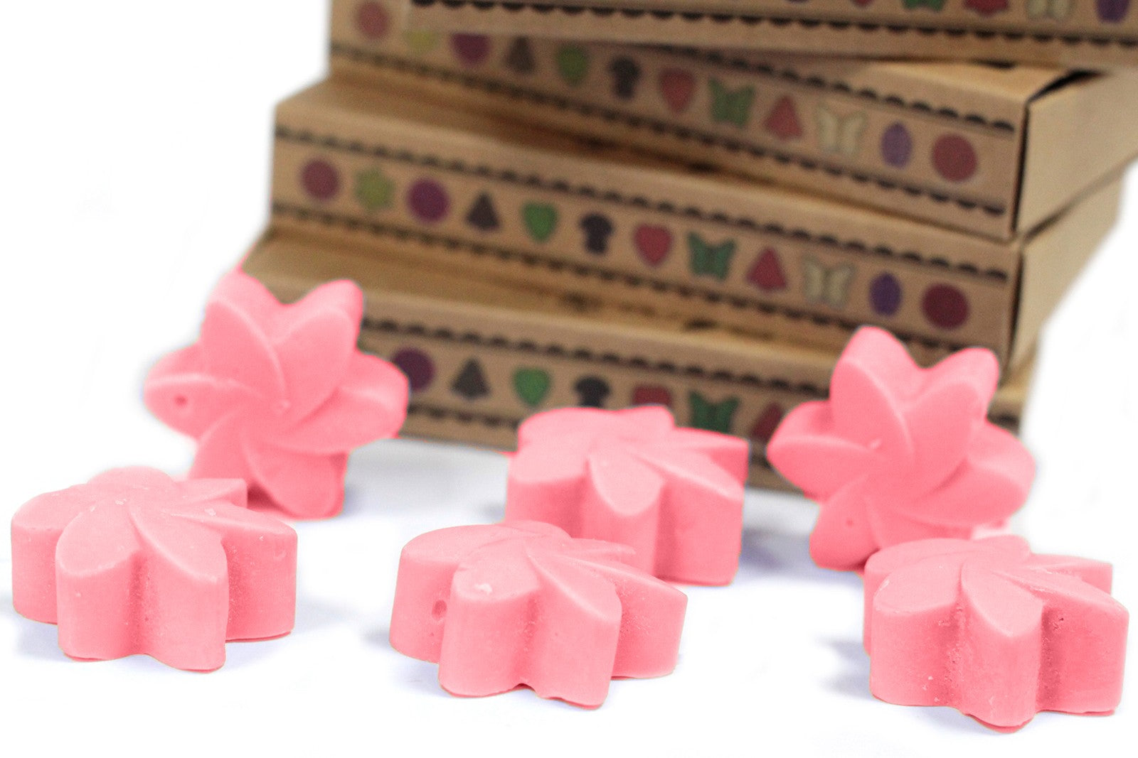 Box of 6 Classic Rose soy wax melts – large luxury romantic floral fragrance


