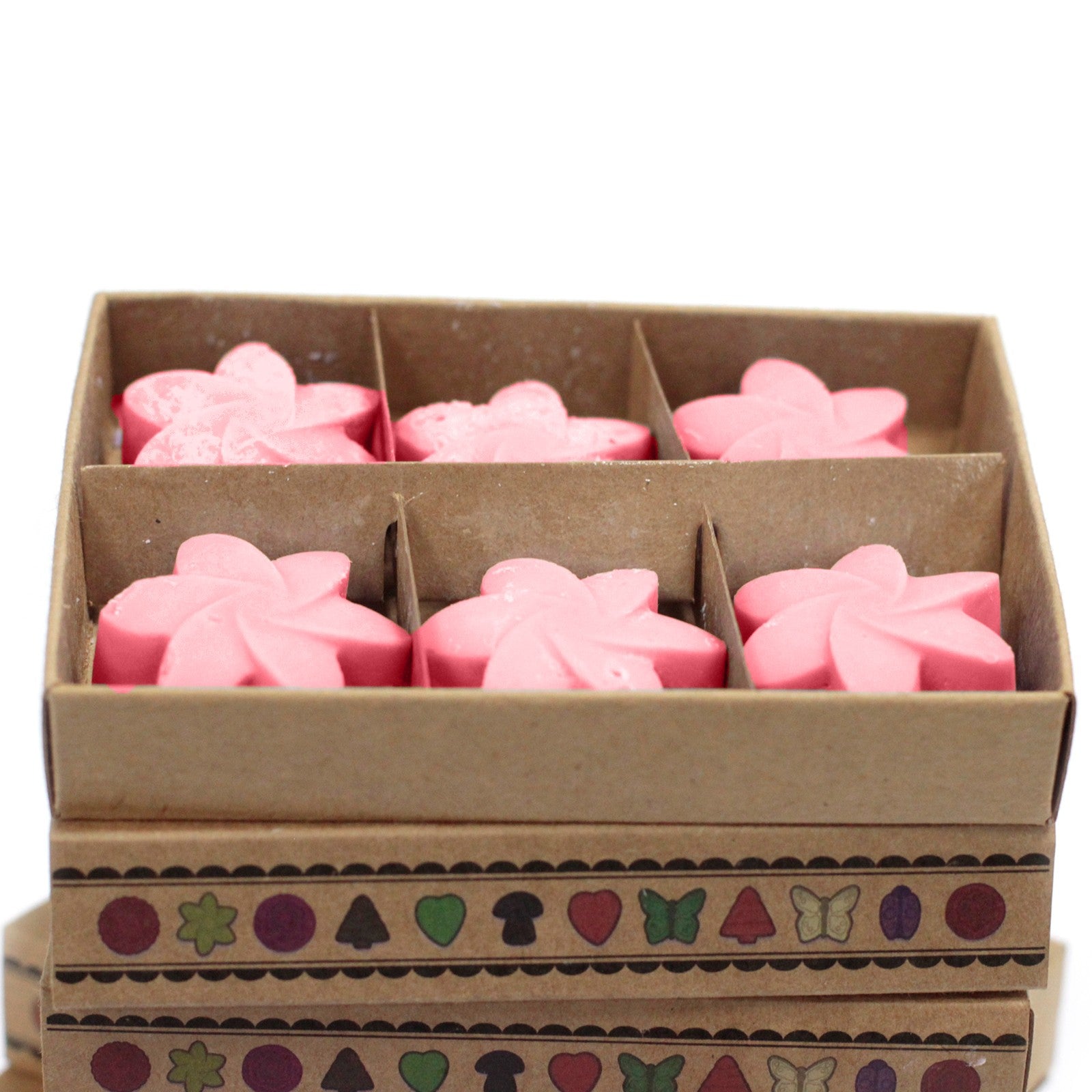 Box of 6 Classic Rose soy wax melts – large luxury romantic floral fragrance

