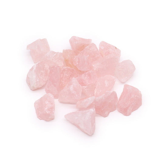 Raw Rose Quartz crystal – soft pink rough stone for love and healing

