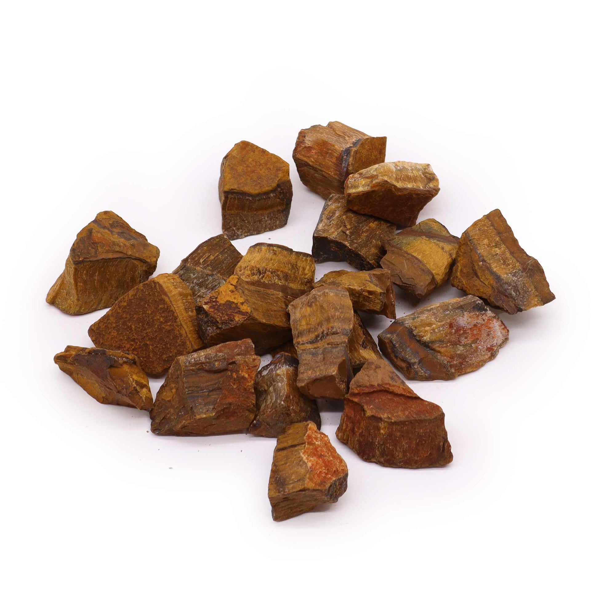 Raw Tiger’s Eye crystal – golden brown rough stone for strength and grounding


