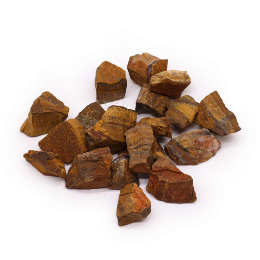 Raw Tiger’s Eye crystal – golden brown rough stone for strength and grounding

