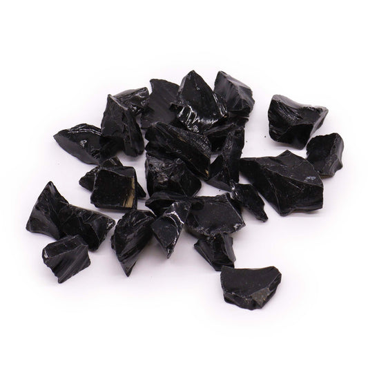 Raw Black Agate crystal – dark rough stone for grounding and protection

