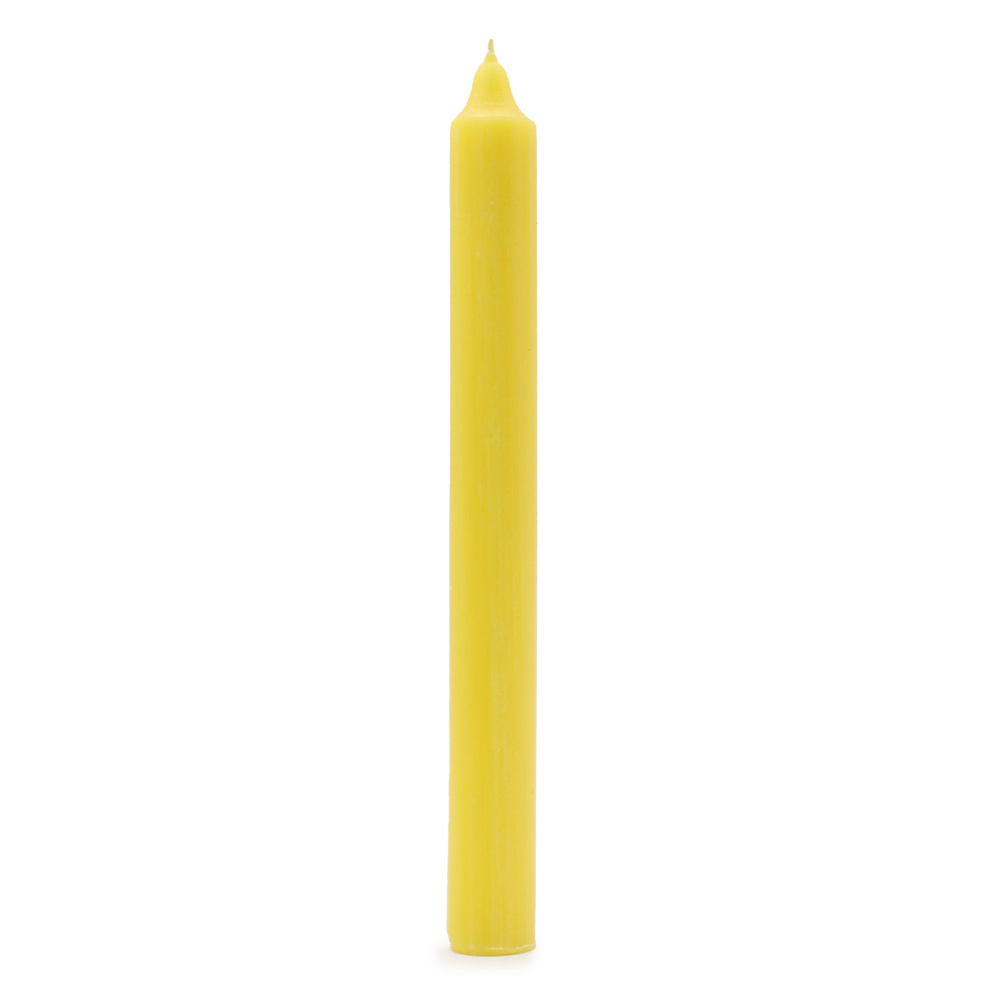Rustic Lemon yellow British dinner candles – pack of 5


