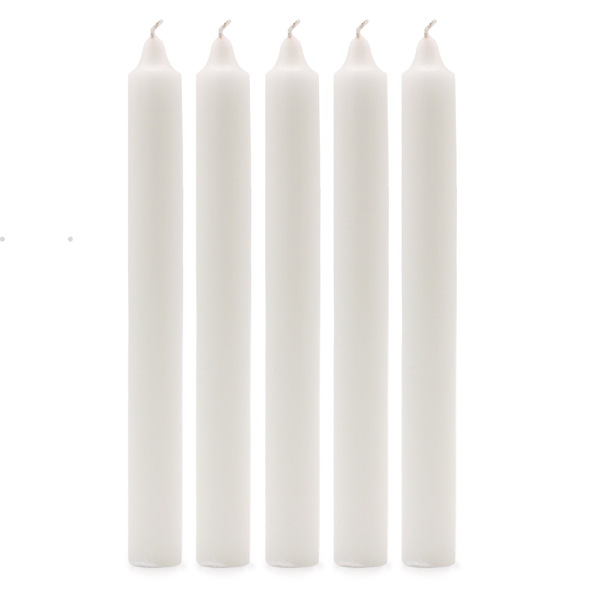 Rustic White British dinner candles – pack of 5

