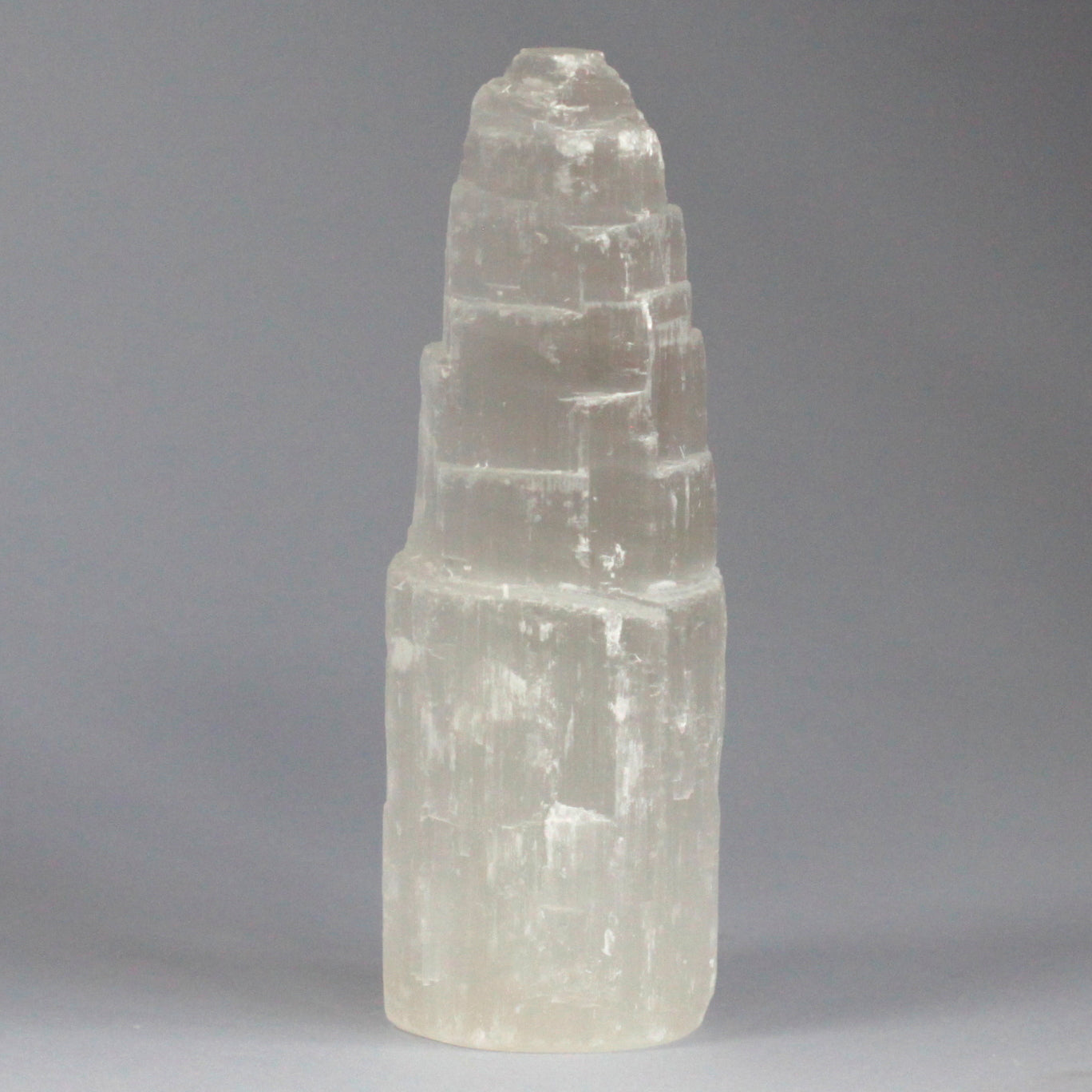 15cm Natural Selenite Tower with moonlight sheen, sourced from Morocco

