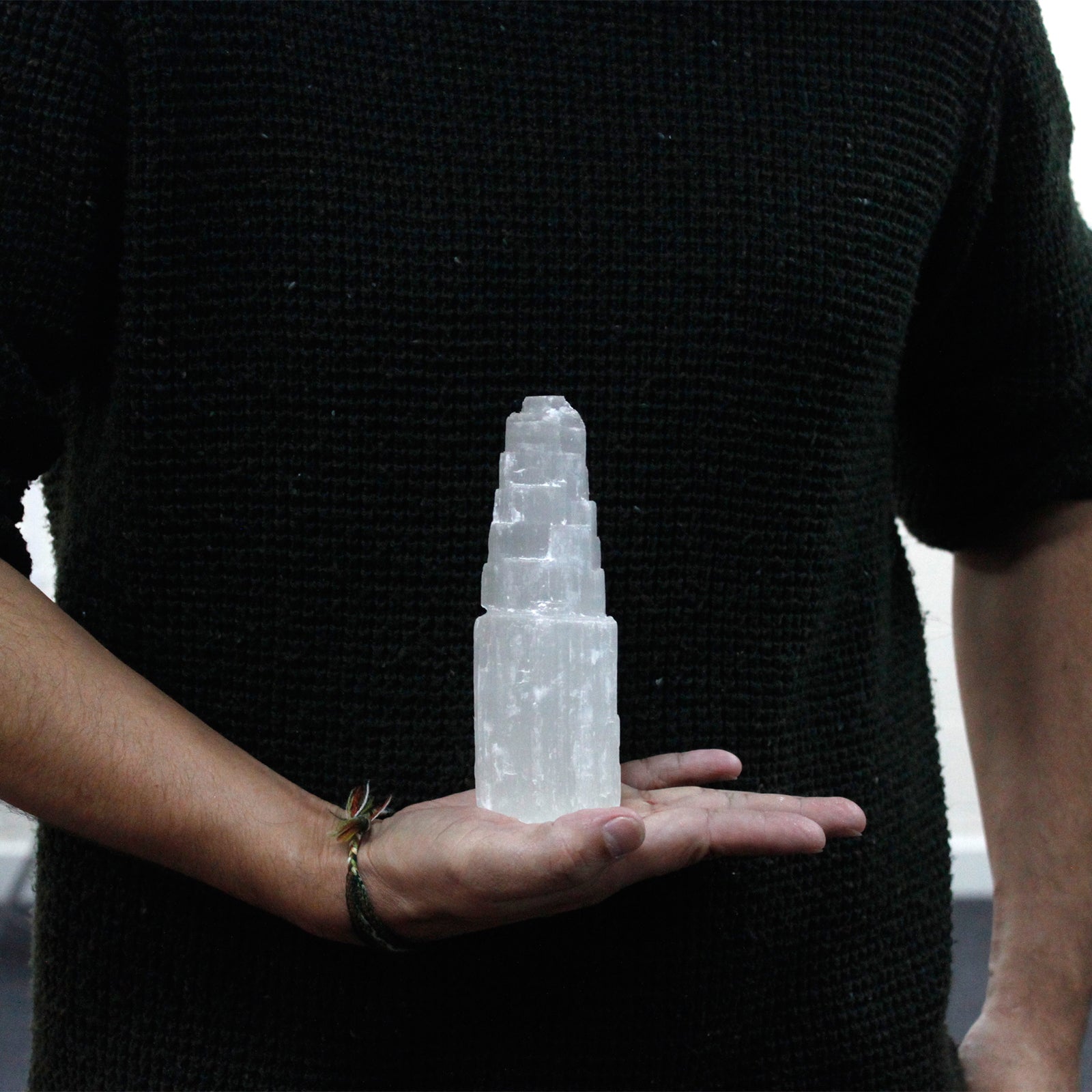 15cm Natural Selenite Tower with moonlight sheen, sourced from Morocco

