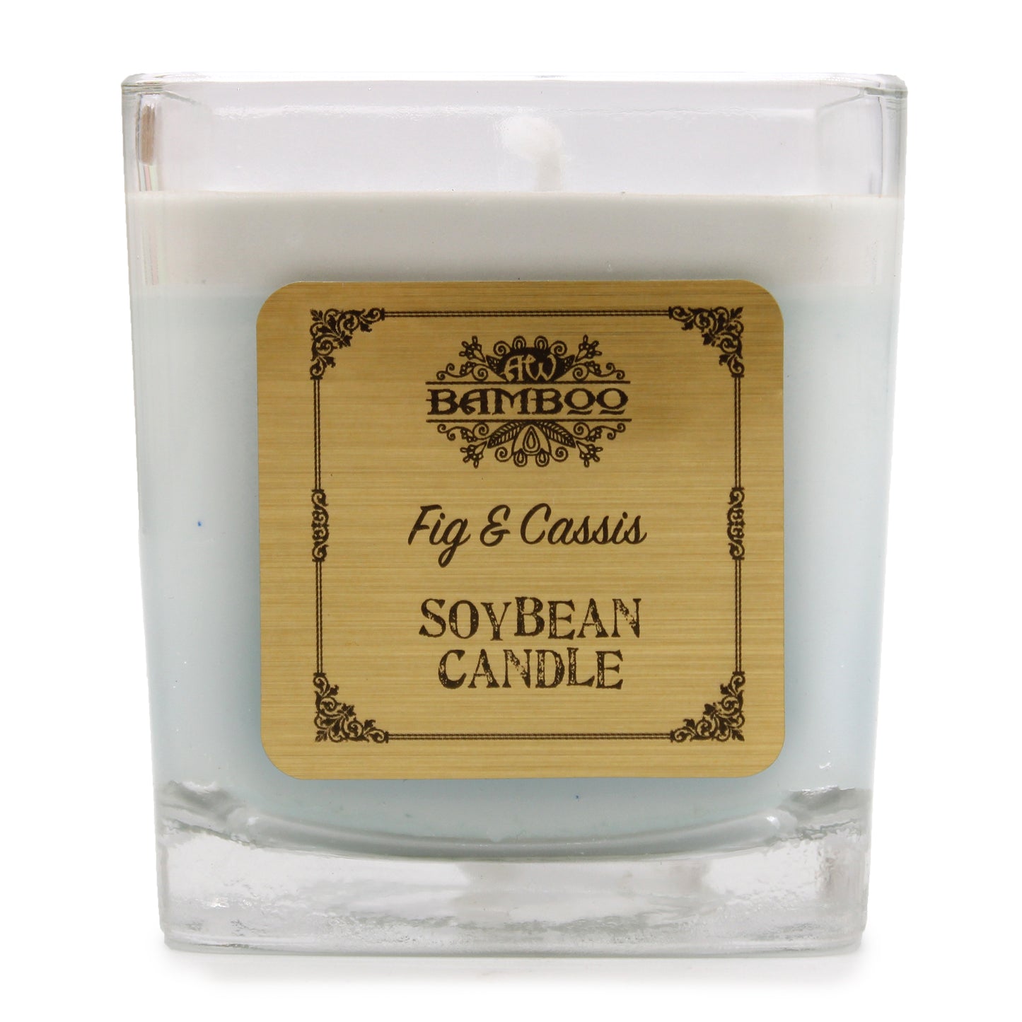 Soy wax candle in square jar – Fig & Cassis fragrance

