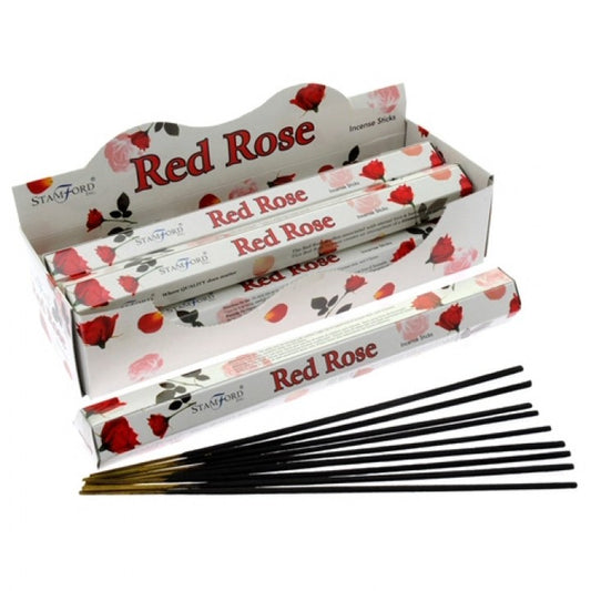 Stamford Premium Hex Incense Sticks – Red Rose fragrance box and sticks

