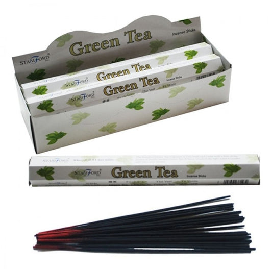 Stamford Premium Hex Incense Sticks – Green Tea box and sticks

