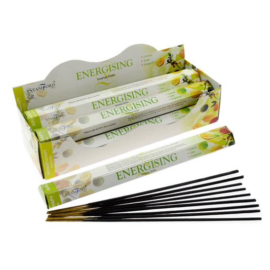Stamford Premium Hex Incense Sticks – Energising with lemon, lime, and grapefruit fragrance box and sticks

