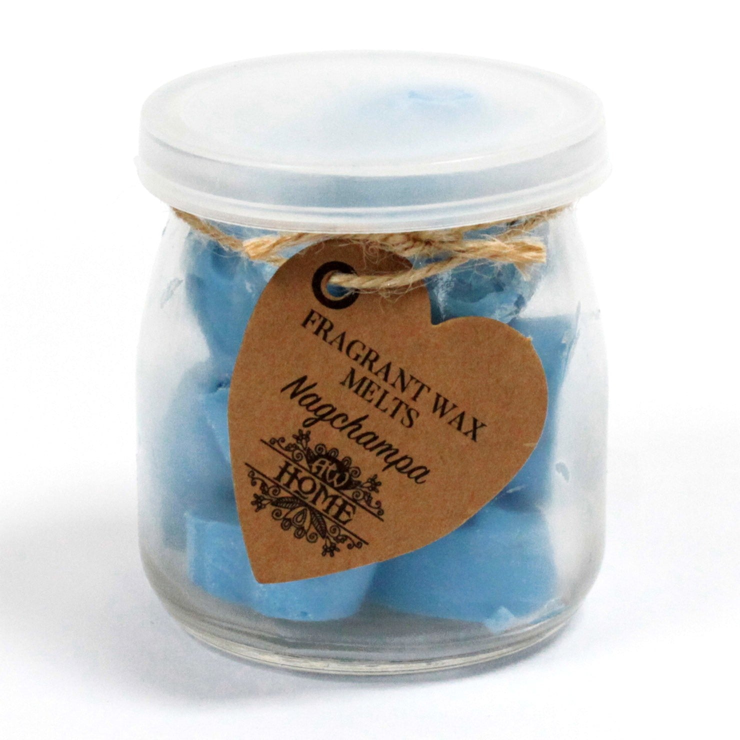 Nagchampa soy wax melts – small hearts in reusable glass jar, approx. 16 melts

