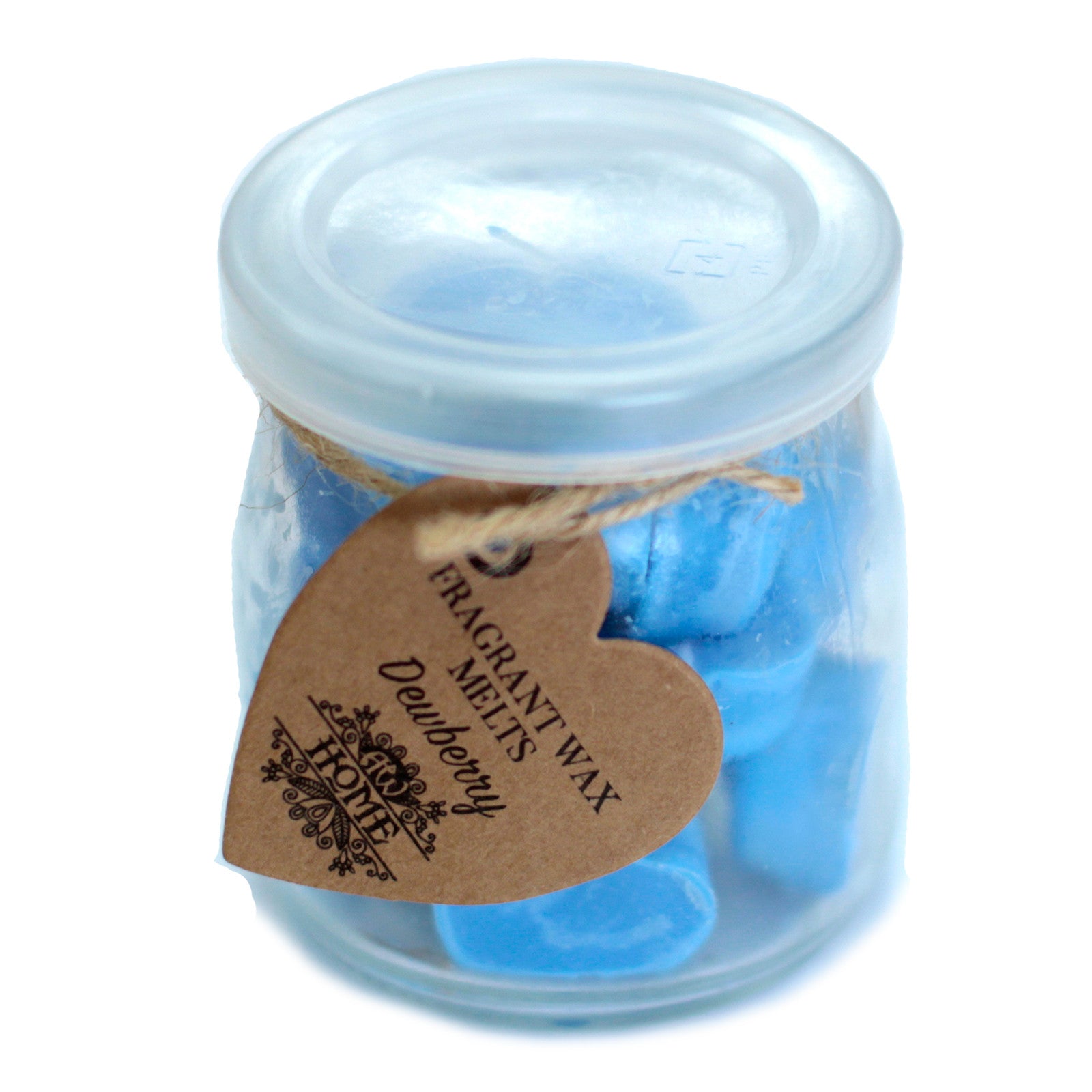 Dewberry soy wax melts – small hearts in reusable glass jar, approx. 16 melts


