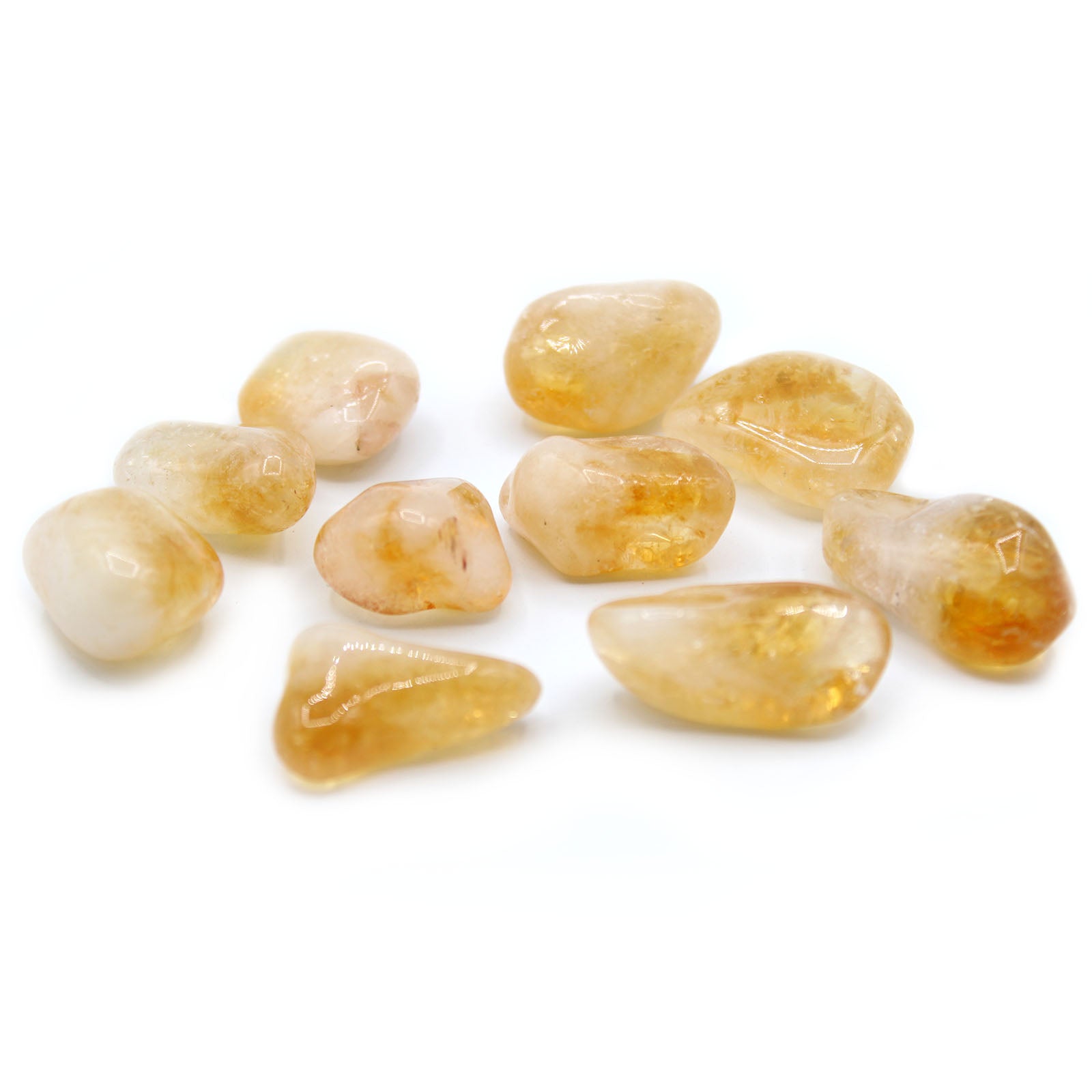 Large tumbled Brazilian Citrine crystal – golden yellow stone for confidence and abundance


