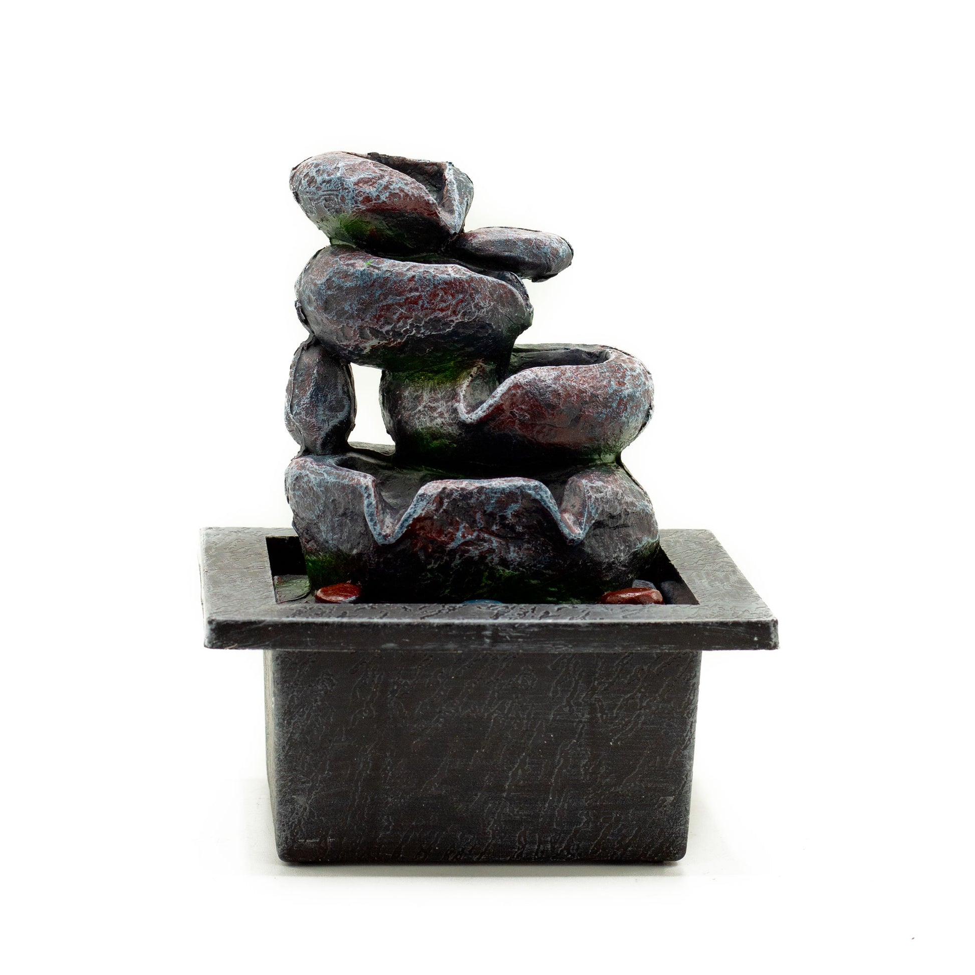 20cm tabletop water fountain with cascading rounded pots