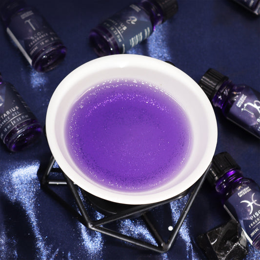 Taurus zodiac fragrance oil 10ml with Forest Emerald & Patchouli scent and shimmering bio glitter


