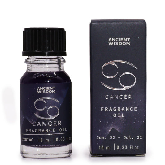 Cancer zodiac fragrance oil 10ml with Moonstone Eclipse scent and shimmering bio glitter

