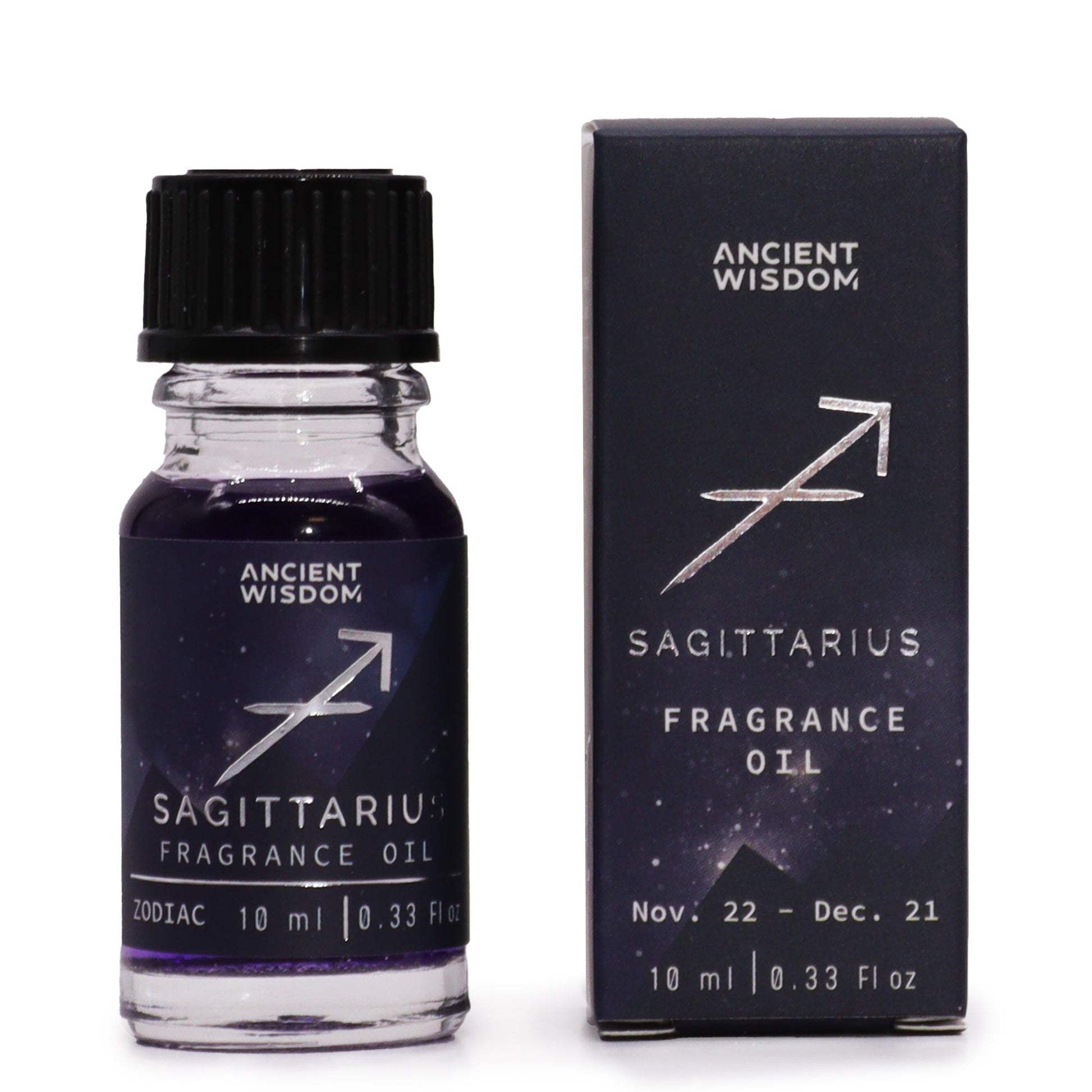 Sagittarius zodiac fragrance oil 10ml with Turquoise Dewiness scent and sparkling bio glitter

